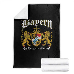 Bavarian German Pride Throw Blanket Bayern Ein Volk Ein Konig TS11 Black Print Your Wear