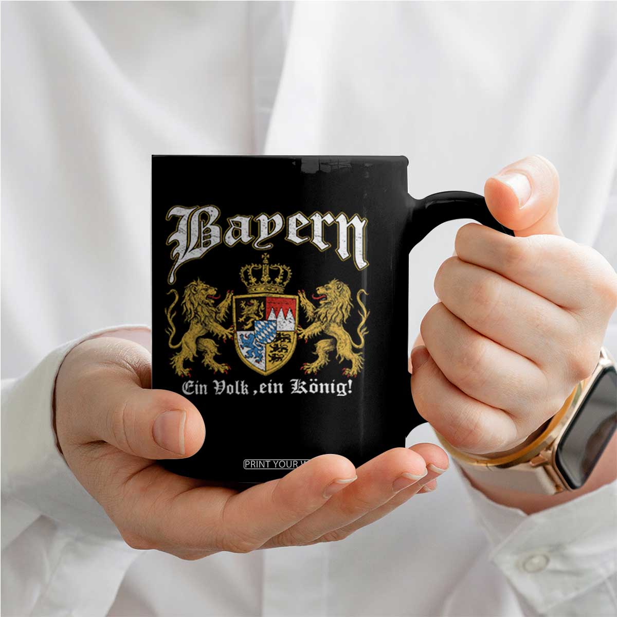Bavarian German Pride Coffee Mug Bayern Ein Volk Ein Konig TS11 Print Your Wear