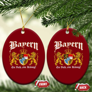 Bavarian German Pride Ceramic Ornament Bayern Ein Volk Ein Konig TS11 Print Your Wear