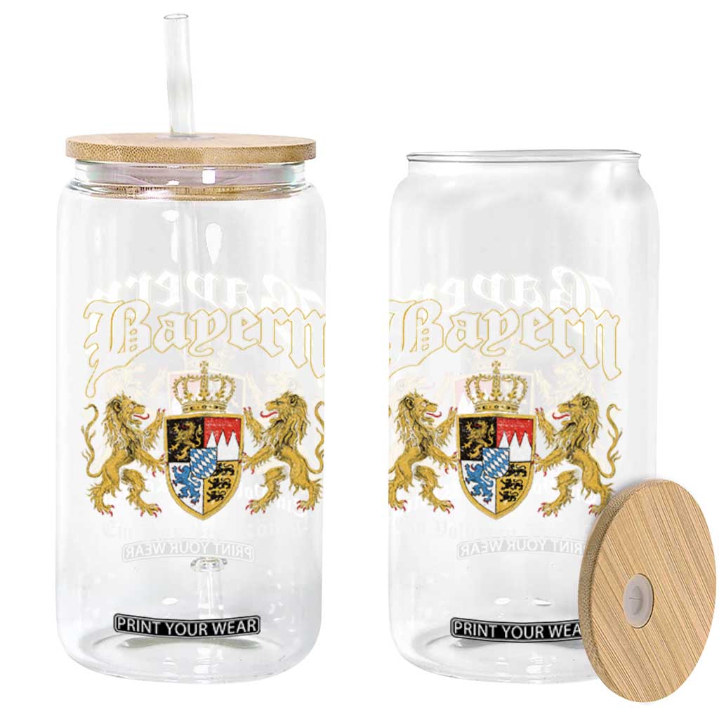 Bavarian German Pride Glass Can Bayern Ein Volk Ein Konig TS11 Print Your Wear