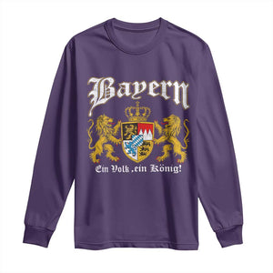 Bavarian German Pride Long Sleeve Shirt Bayern Ein Volk Ein Konig TS11 Purple Print Your Wear