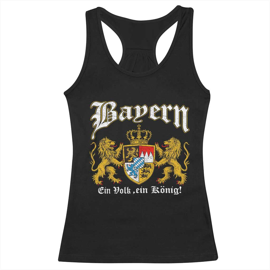 Bavarian German Pride Racerback Tank Top Bayern Ein Volk Ein Konig TS11 Black Print Your Wear