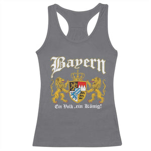 Bavarian German Pride Racerback Tank Top Bayern Ein Volk Ein Konig TS11 Charcoal Print Your Wear