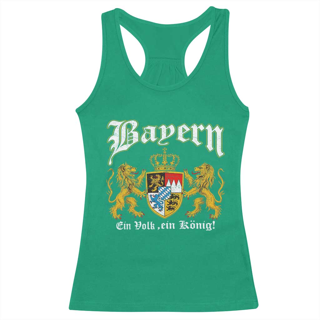 Bavarian German Pride Racerback Tank Top Bayern Ein Volk Ein Konig TS11 Irish Green Print Your Wear