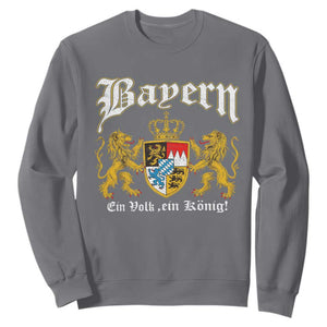 Bavarian German Pride Sweatshirt Bayern Ein Volk Ein Konig TS11 Charcoal Print Your Wear