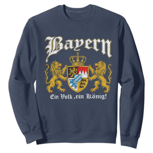 Bavarian German Pride Sweatshirt Bayern Ein Volk Ein Konig TS11 Navy Print Your Wear