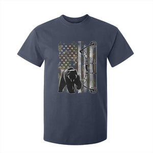 Bear Bowhunting Bow Archery Vintage Camo American Flag T Shirt For Kid TS11 Navy Print Your Wear