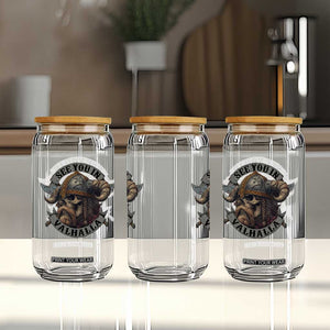 See You In Valhalla Glass Can Nordic Norse Viking Warrior Skull TS11 Print Your Wear