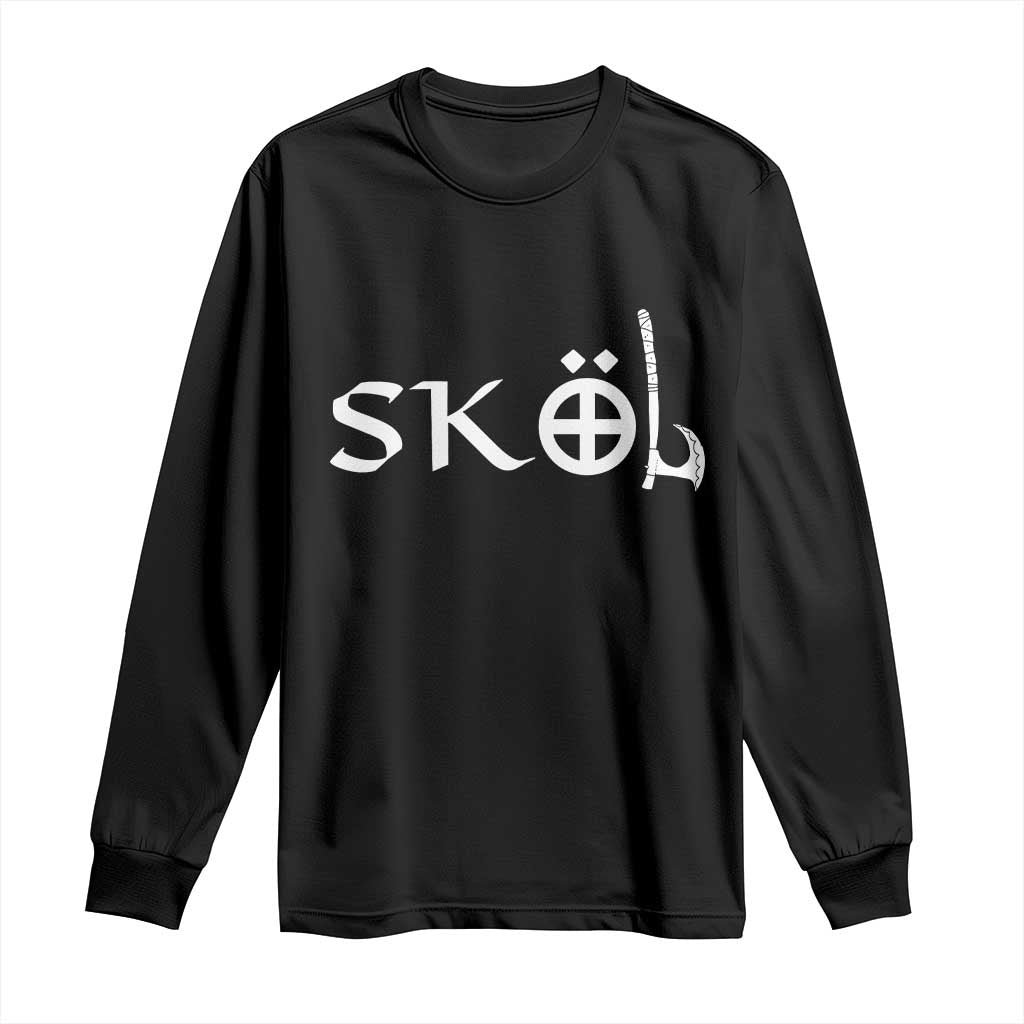 Nordic Scandinavian Heritage Long Sleeve Shirt Viking Warrior Axe Helmet TS11 Black Print Your Wear