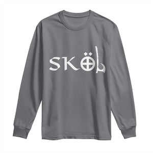 Nordic Scandinavian Heritage Long Sleeve Shirt Viking Warrior Axe Helmet TS11 Charcoal Print Your Wear