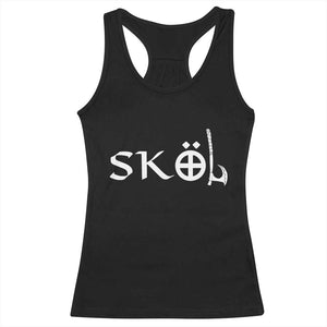 Nordic Scandinavian Heritage Racerback Tank Top Viking Warrior Axe Helmet TS11 Black Print Your Wear