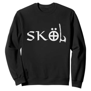 Nordic Scandinavian Heritage Sweatshirt Viking Warrior Axe Helmet TS11 Black Print Your Wear