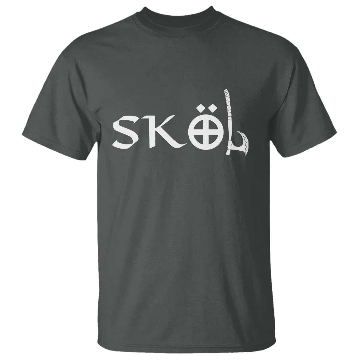 Nordic Scandinavian Heritage T Shirt Viking Warrior Axe Helmet TS11 Dark Heather Print Your Wear