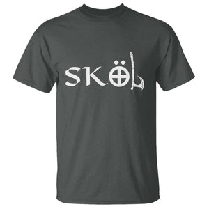 Nordic Scandinavian Heritage T Shirt Viking Warrior Axe Helmet TS11 Dark Heather Print Your Wear