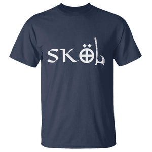 Nordic Scandinavian Heritage T Shirt Viking Warrior Axe Helmet TS11 Navy Print Your Wear