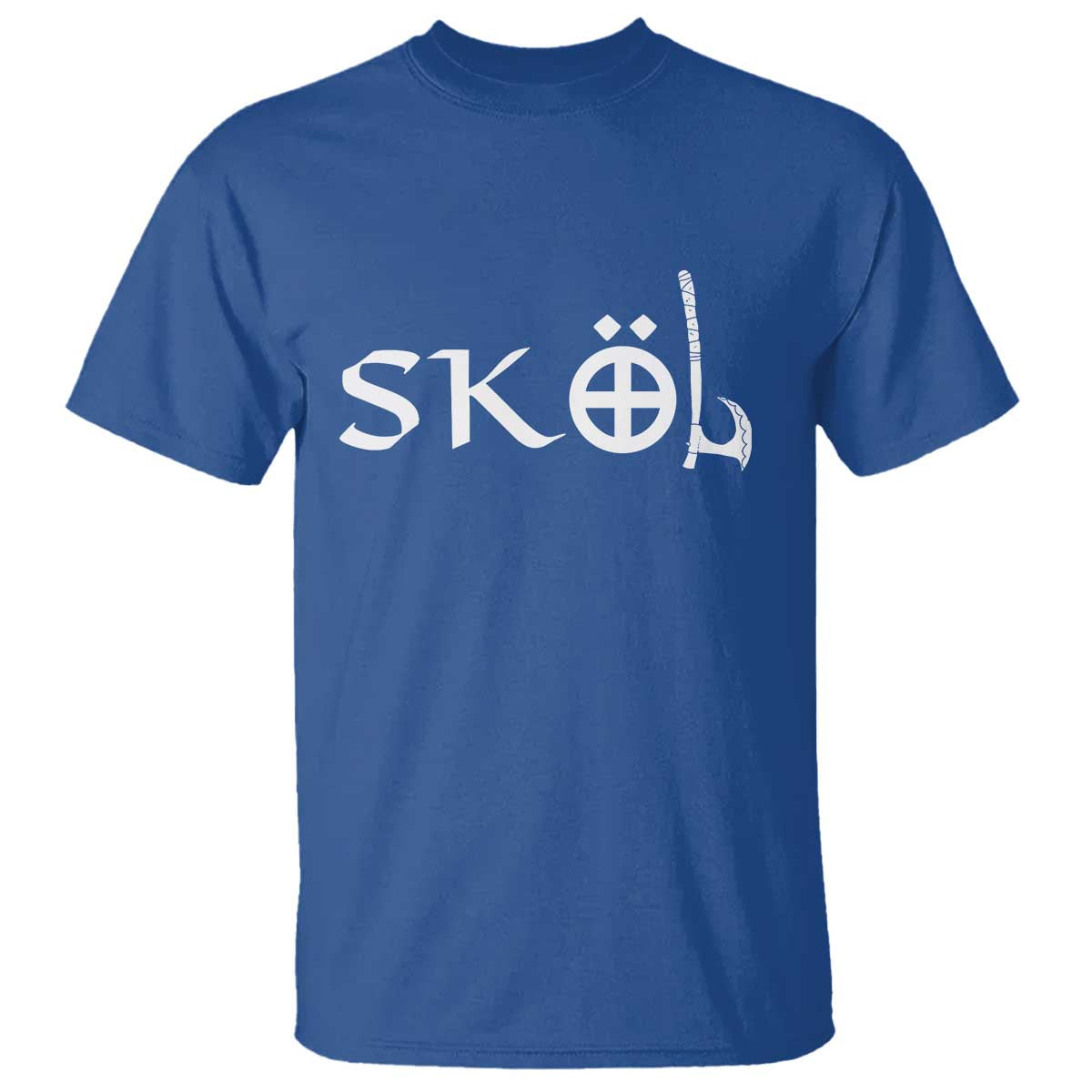 Nordic Scandinavian Heritage T Shirt Viking Warrior Axe Helmet TS11 Royal Blue Print Your Wear