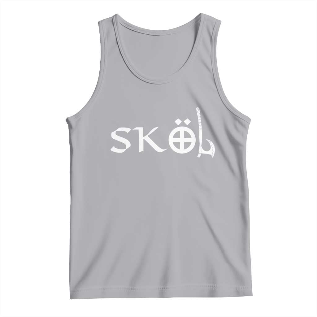 Nordic Scandinavian Heritage Tank Top Viking Warrior Axe Helmet TS11 Athletic Heather Print Your Wear
