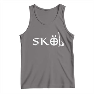 Nordic Scandinavian Heritage Tank Top Viking Warrior Axe Helmet TS11 Deep Heather Print Your Wear