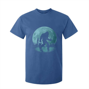 Funny Bigfoot Fishing Night Stroll Full Moon T Shirt For Kid TS11 Royal Blue Print Your Wear
