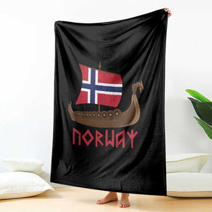 Boat Norwegian Flag Norway Viking Ship Norway Throw Blanket TS11 Print Your Wear