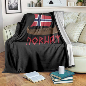 Boat Norwegian Flag Norway Viking Ship Norway Throw Blanket TS11 Print Your Wear