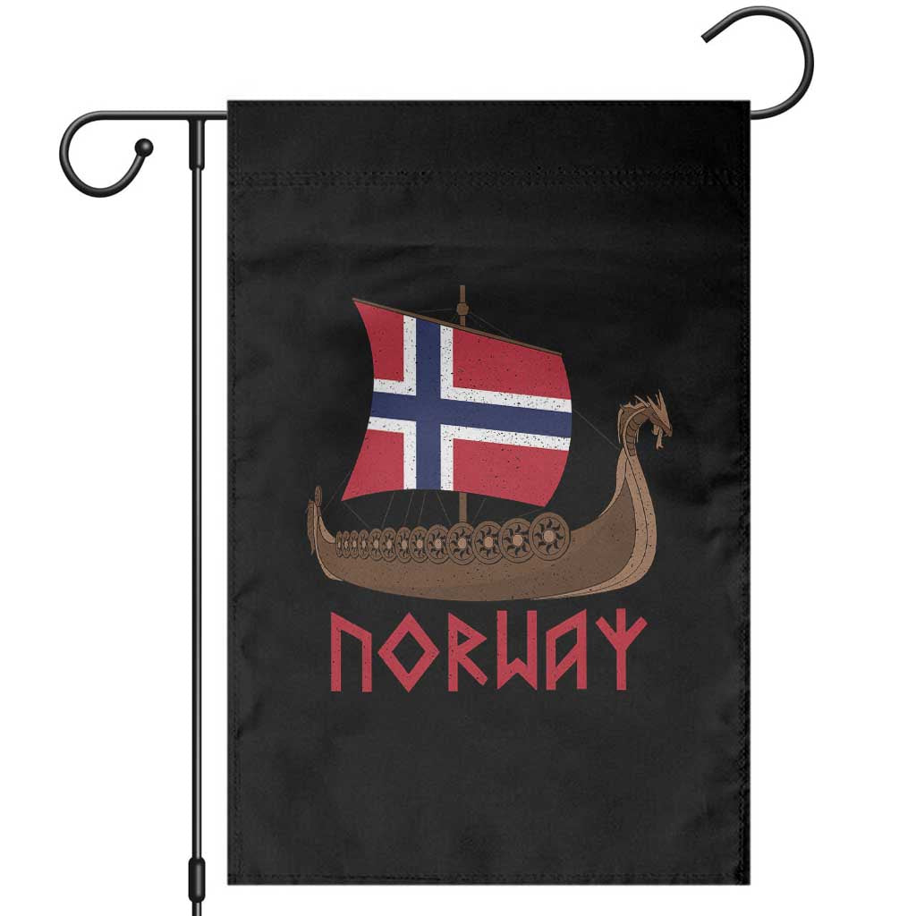 Boat Norwegian Flag Norway Viking Ship Norway Garden Flag TS11 Black Print Your Wear