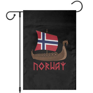 Boat Norwegian Flag Norway Viking Ship Norway Garden Flag TS11 Black Print Your Wear