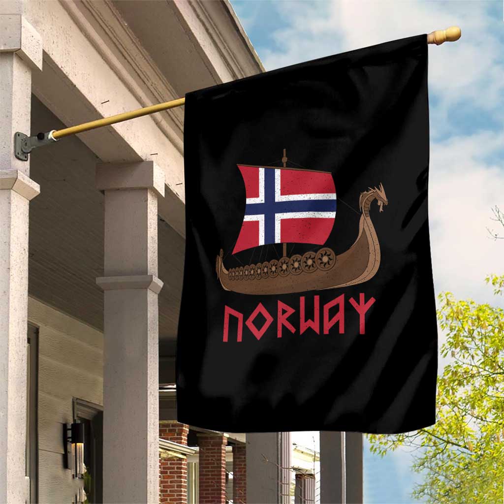 Boat Norwegian Flag Norway Viking Ship Norway Garden Flag TS11 Print Your Wear