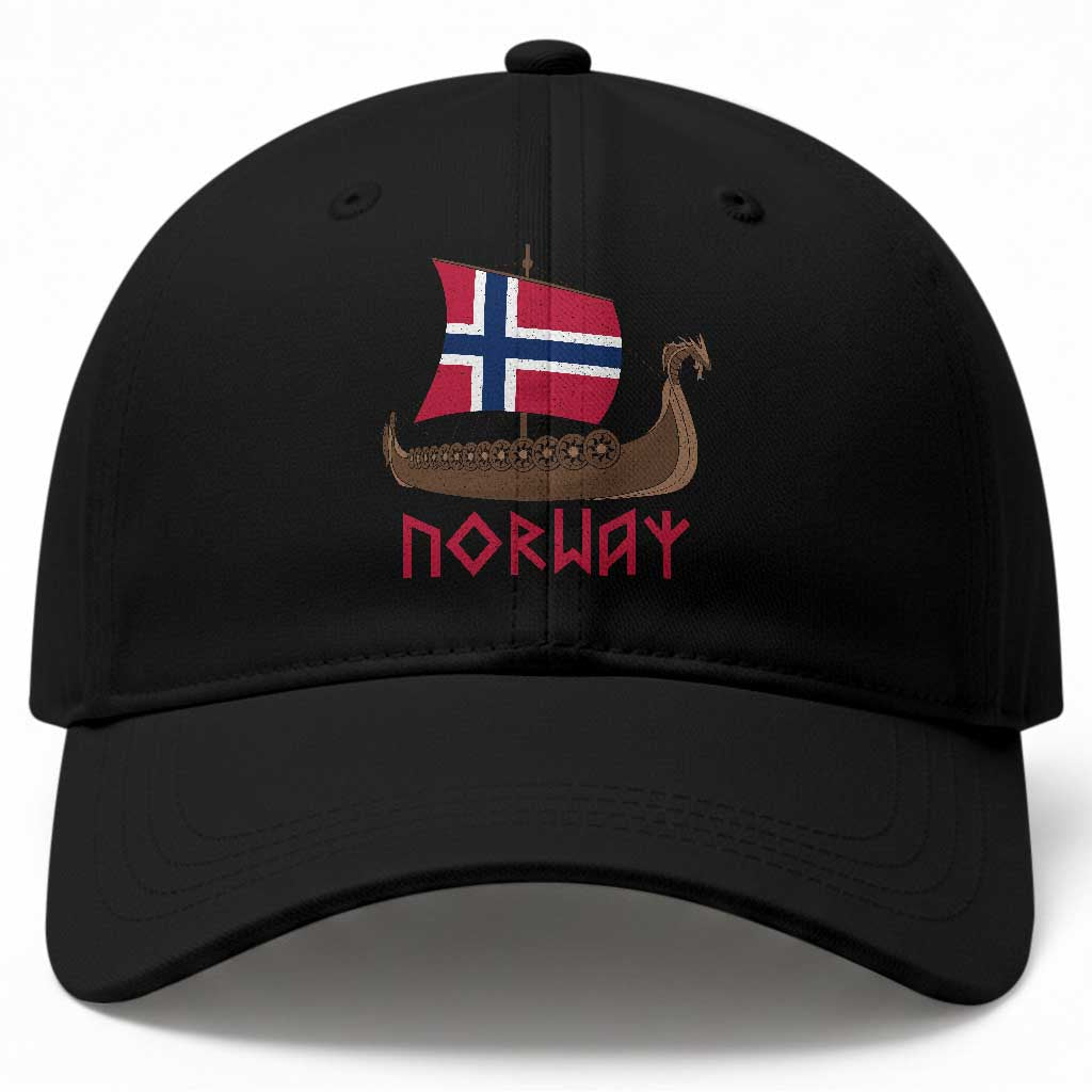 Boat Norwegian Flag Norway Viking Ship Norway Baseball Cap TS11 Print Your Wear