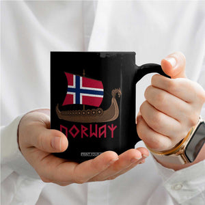 Boat Norwegian Flag Norway Viking Ship Norway Coffee Mug TS11 Print Your Wear
