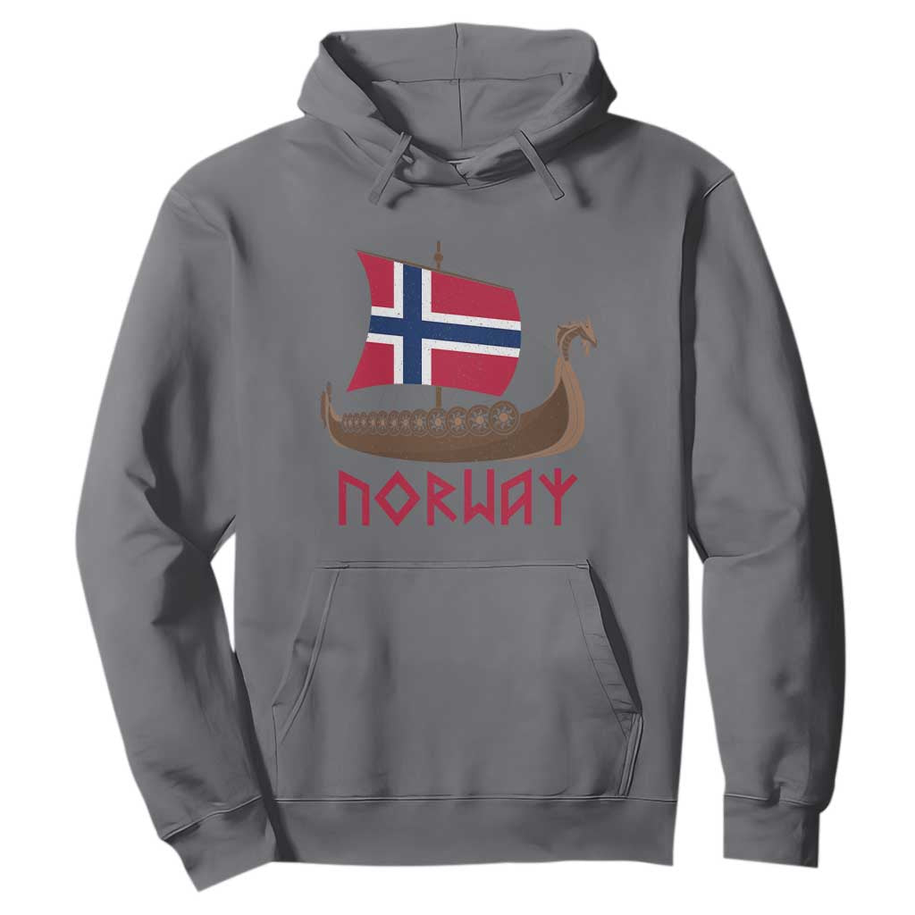 Boat Norwegian Flag Norway Viking Ship Norway Hoodie TS11 Charcoal Print Your Wear
