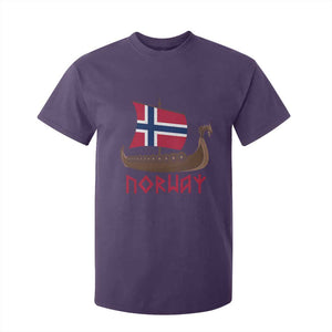 Boat Norwegian Flag Norway Viking Ship Norway T Shirt For Kid TS11 Purple Print Your Wear