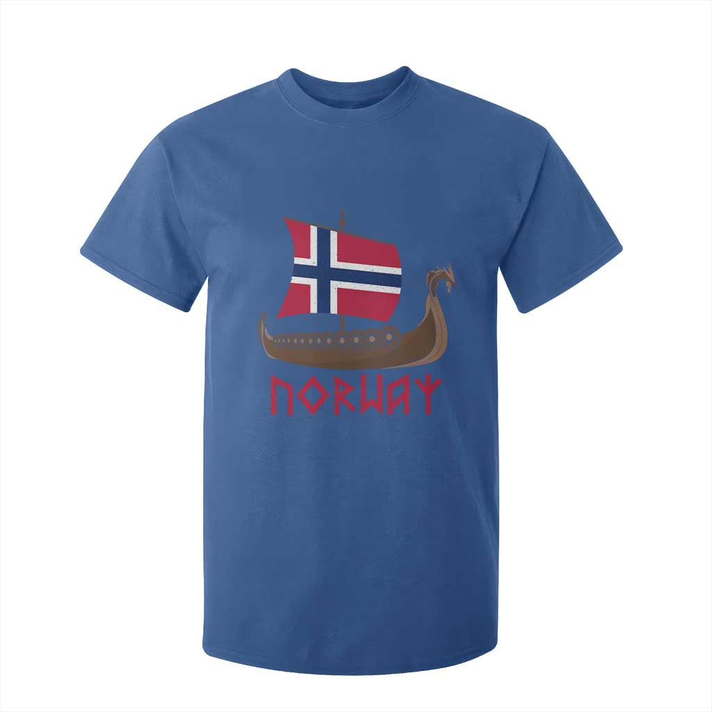 Boat Norwegian Flag Norway Viking Ship Norway T Shirt For Kid TS11 Royal Blue Print Your Wear