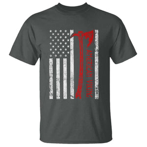 American Viking T Shirt Norse Mythology Axe USA Flag TS11 Dark Heather Print Your Wear