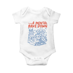 Having A Mental Bake Down Retro Funny Baking Baker Baby Onesie Pastry Chef Gifts