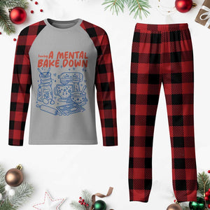 Having A Mental Bake Down Retro Funny Baking Baker Plaid Pajama Set Pastry Chef Gifts