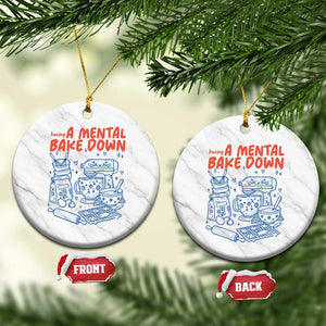 Having A Mental Bake Down Retro Funny Baking Baker Ceramic Ornament Pastry Chef Gifts