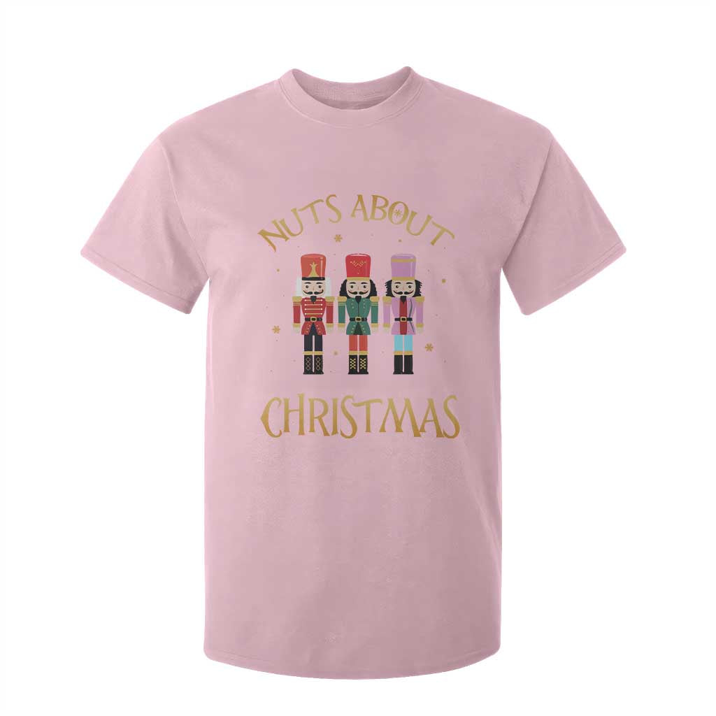 Funny Xmas Nutcracker T Shirt For Kid Nuts About Christmas Snowflake TS11 Light Pink Print Your Wear