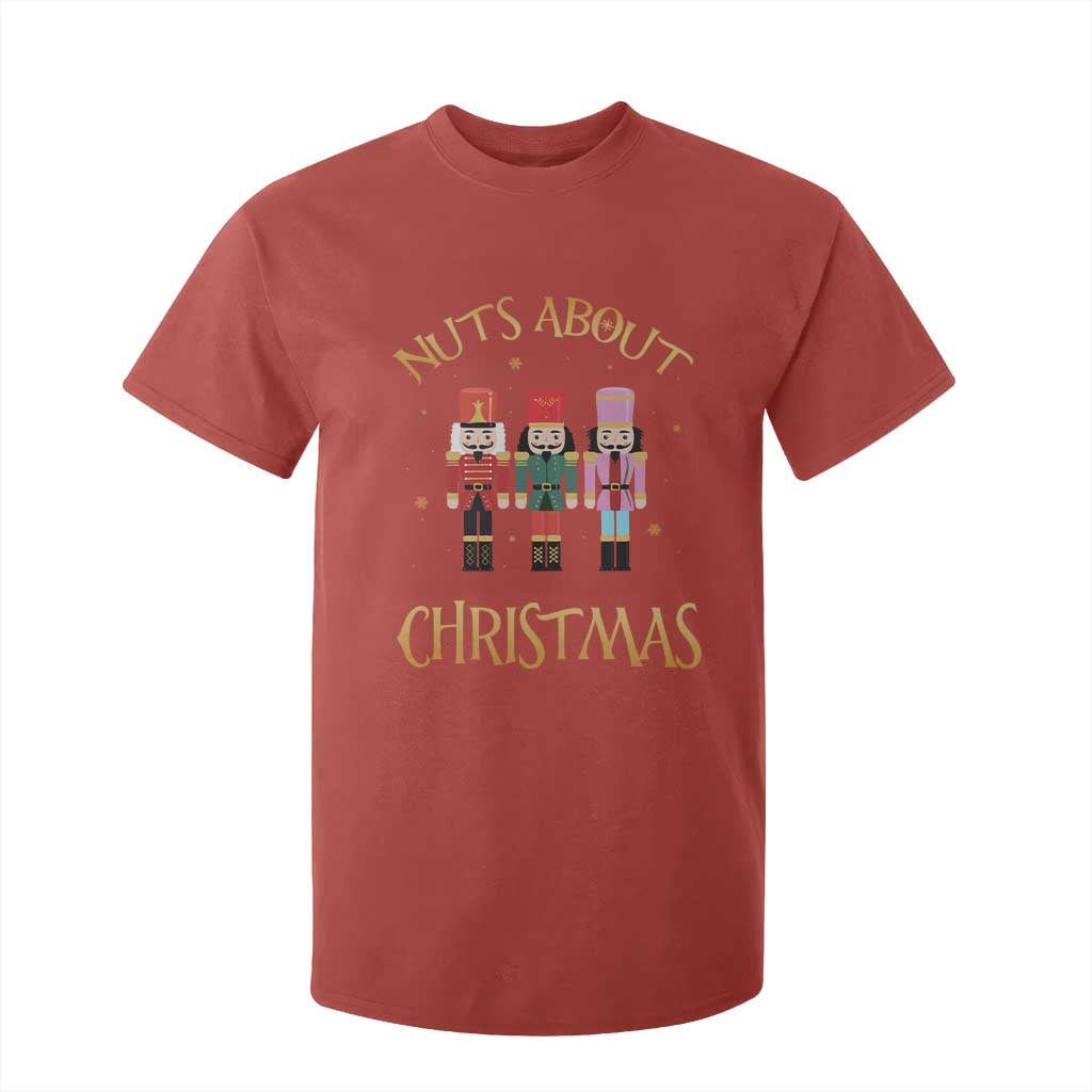 Funny Xmas Nutcracker T Shirt For Kid Nuts About Christmas Snowflake TS11 Red Print Your Wear