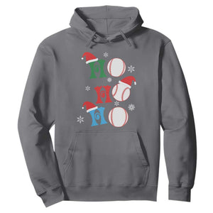 Funny Christmas Baseball Hoodie Triple Ho Sport Santa Hat TS11 Charcoal Print Your Wear