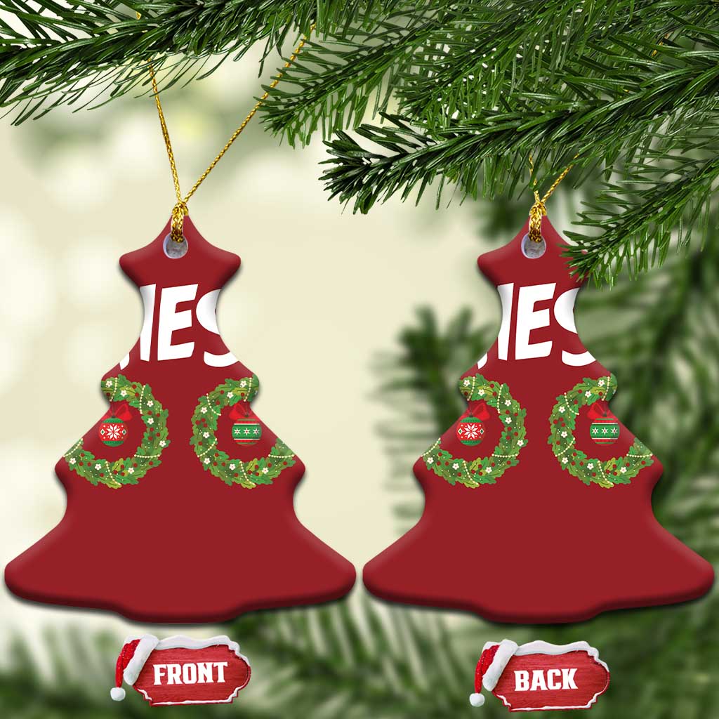 Funny Xmas Couple Christmas Ornament Chest Nuts Bauble Xmas Wreath TS11 Christmas Tree Red Print Your Wear