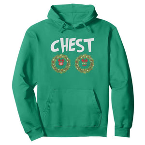 Funny Christmas Couple Hoodie Chest Nuts Bauble Xmas Wreath TS11 Irish Green Print Your Wear