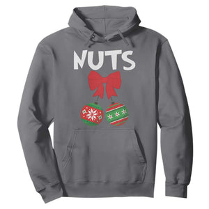 Funny Christmas Couple Hoodie Chest Nuts Baubles TS11 Charcoal Print Your Wear