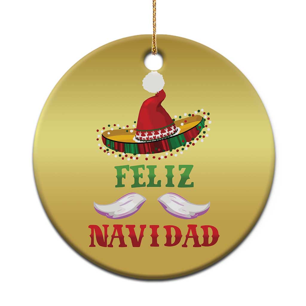 Funny Xmas In Mexico Christmas Ornament Feliz Navidad Sombrero Santa Hat TS11 Print Your Wear