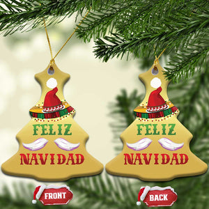 Funny Xmas In Mexico Christmas Ornament Feliz Navidad Sombrero Santa Hat TS11 Christmas Tree Gold Print Your Wear