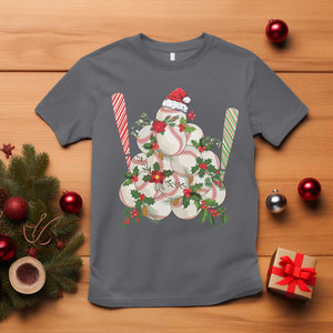 Funny Christmas Baseball T Shirt Santa Sports Balls Snow Xmas Tree TS11 Charcoal Print Your Wear