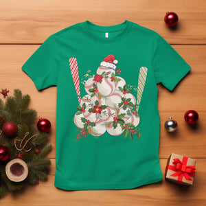 Funny Christmas Baseball T Shirt Santa Sports Balls Snow Xmas Tree TS11 Irish Green Print Your Wear