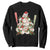 Funny Christmas Baseball Sweatshirt Santa Sports Balls Snow Xmas Tree TS11 Black Print Your Wear