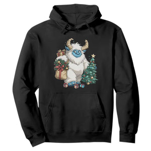Funny Yule Yeti Hoodie Christmas Mythical Creature Winter Solstice TS11 Black Print Your Wear