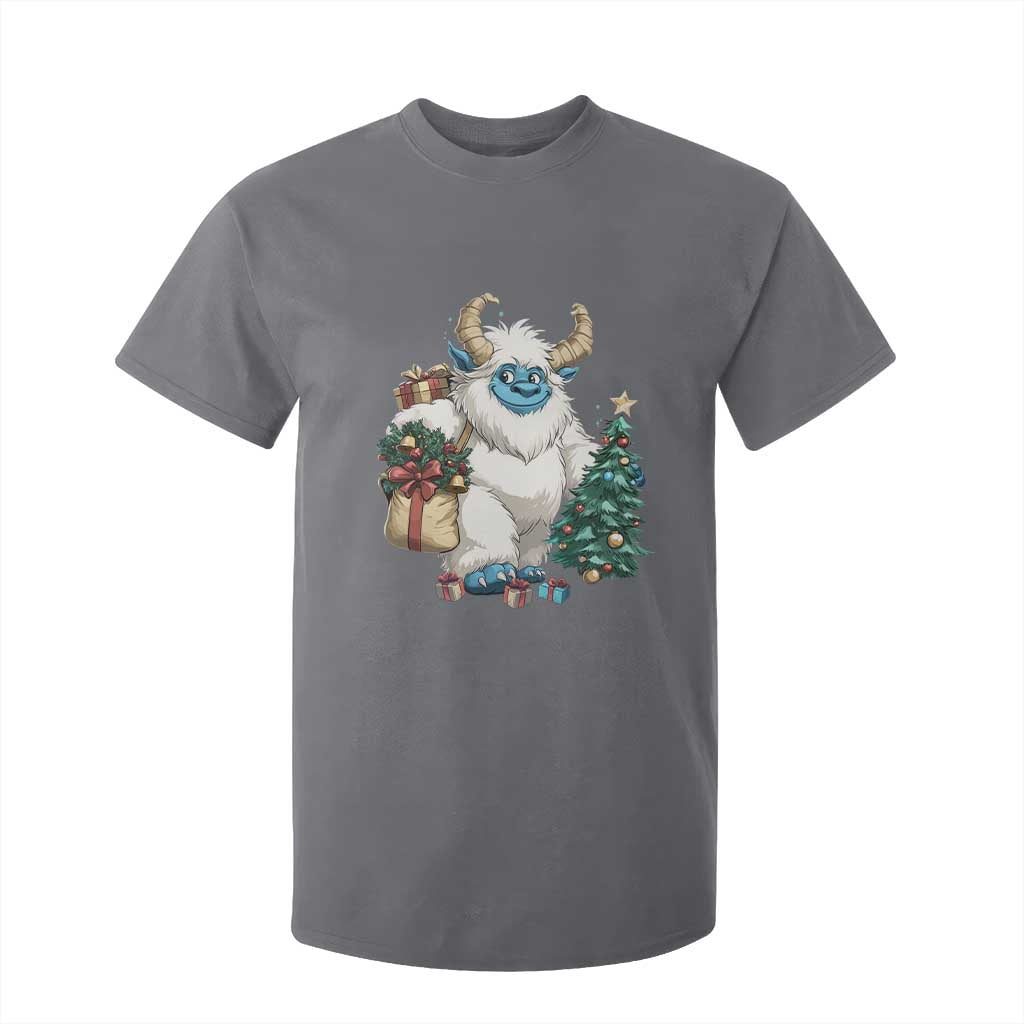 Funny Yule Yeti T Shirt For Kid Christmas Mythical Creature Winter Solstice TS11 Charcoal Print Your Wear